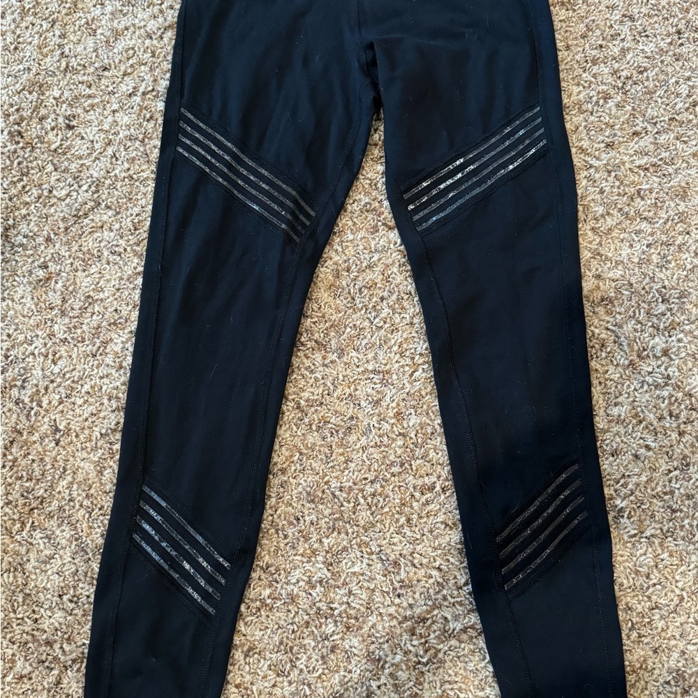 Glyder advance black‎ mesh leggings, size S